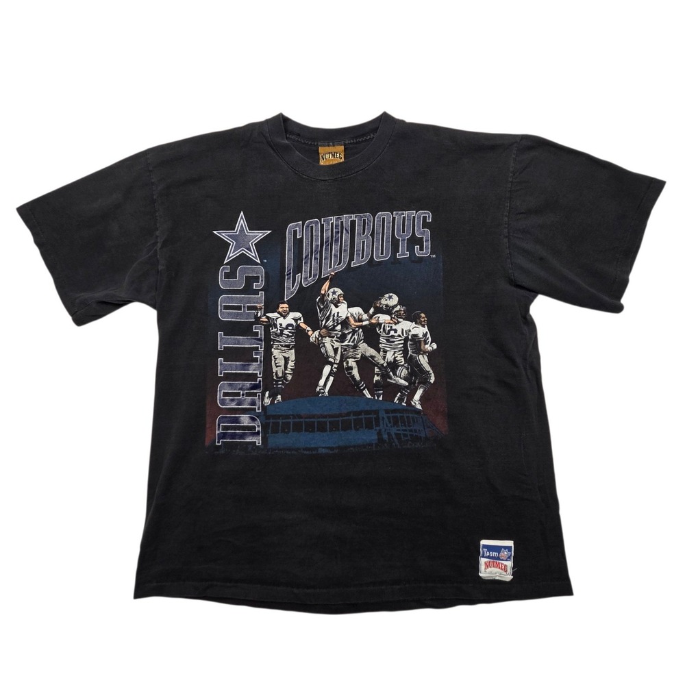 Vintage 90s Nutmeg Mills Dallas Cowboys Shirt Mens XL Made USA NFL Graphic Tee